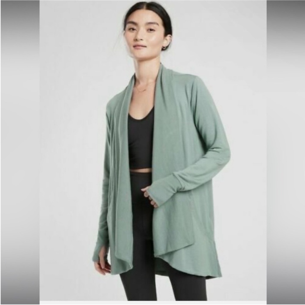 Athleta Pranayama Wrap Black Cardigan. Modal Blend. Size X-Small.